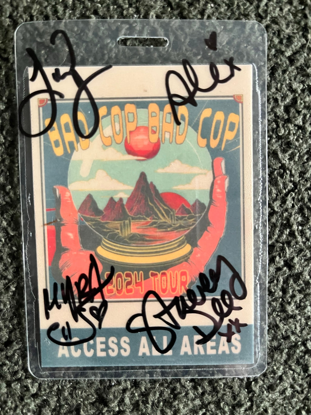LIMITED SIGNED Bad Cop Bad Cop AAA Tour Laminate 2024 Tour