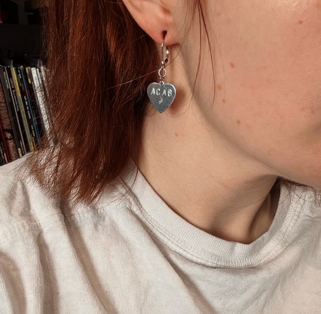 ACAB Heart Earrings