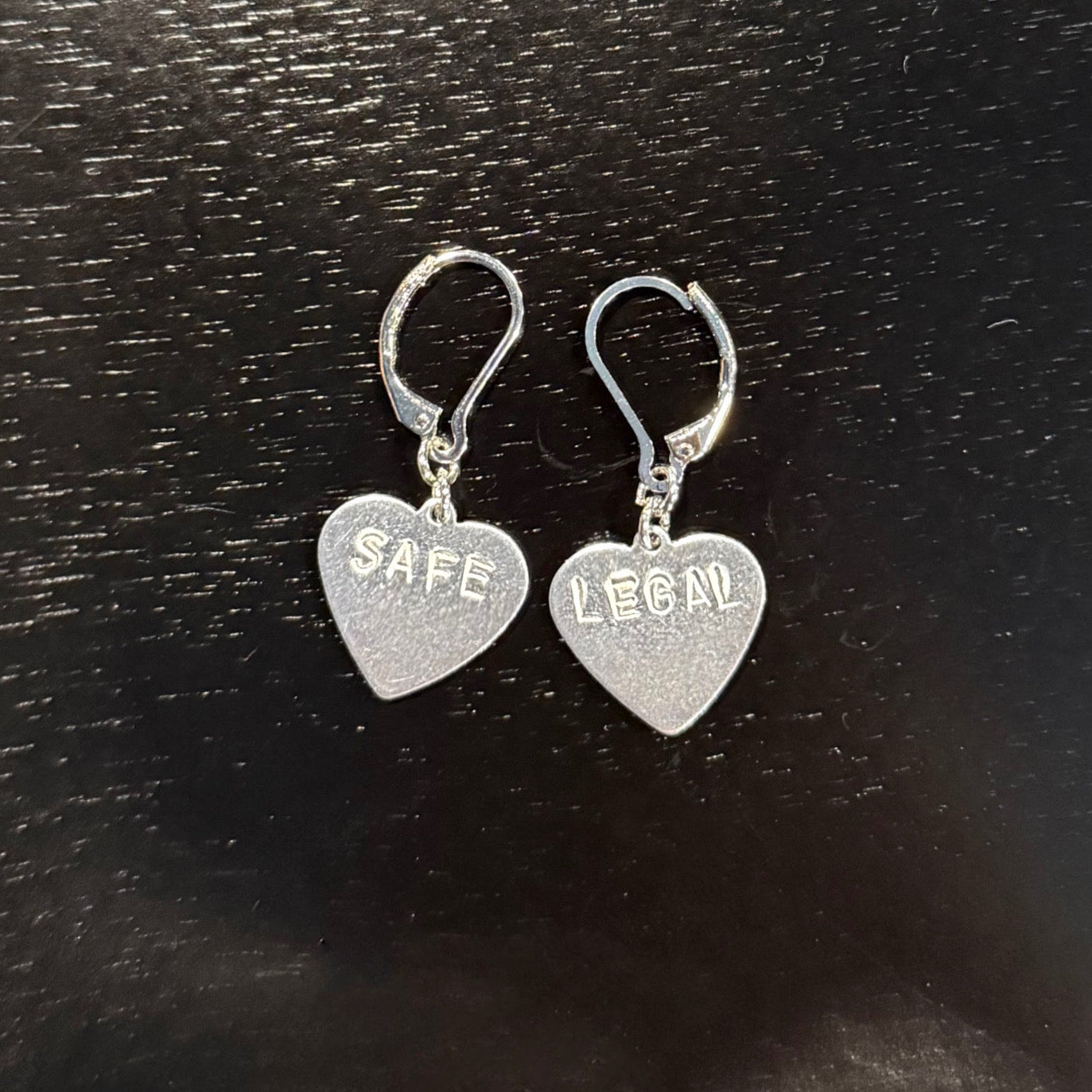 Safe and Legal Heart Earrings