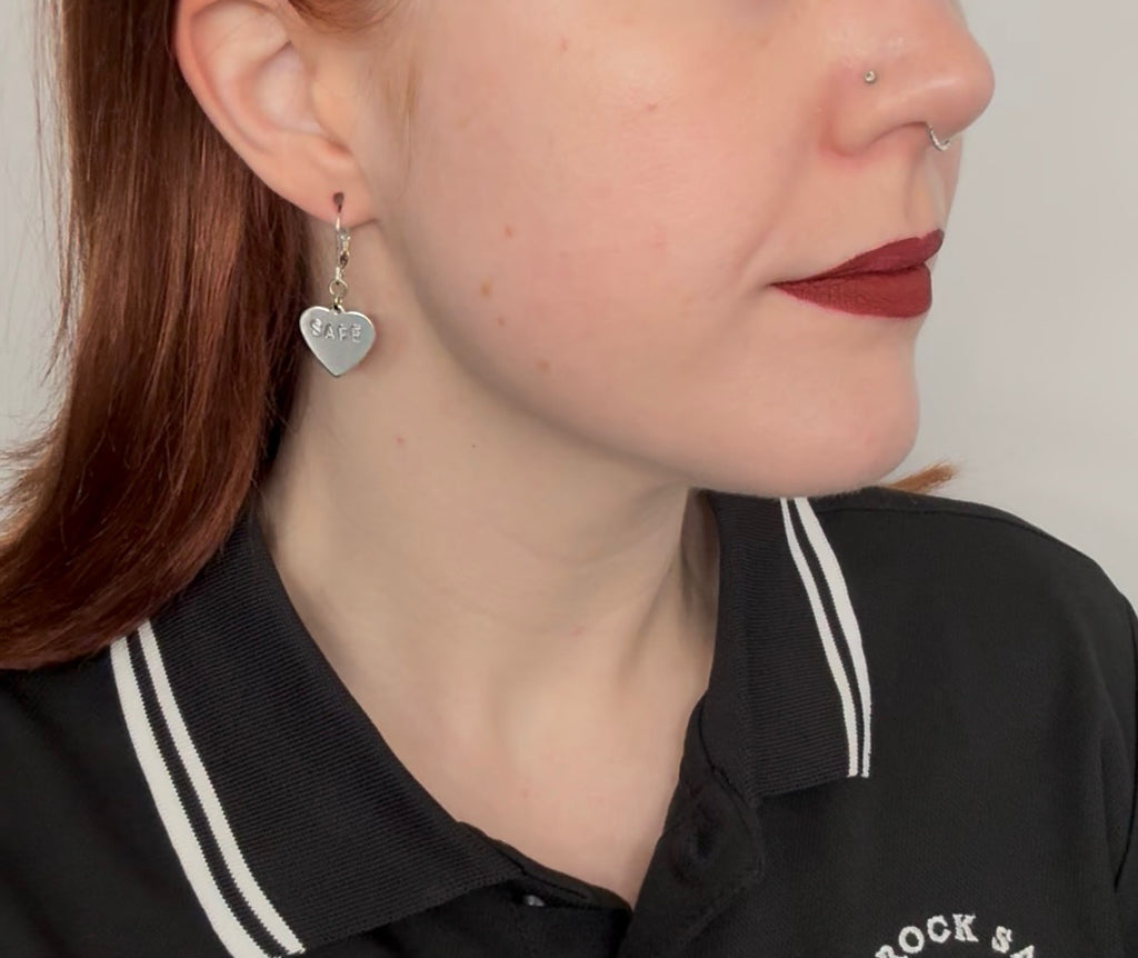 Safe and Legal Heart Earrings
