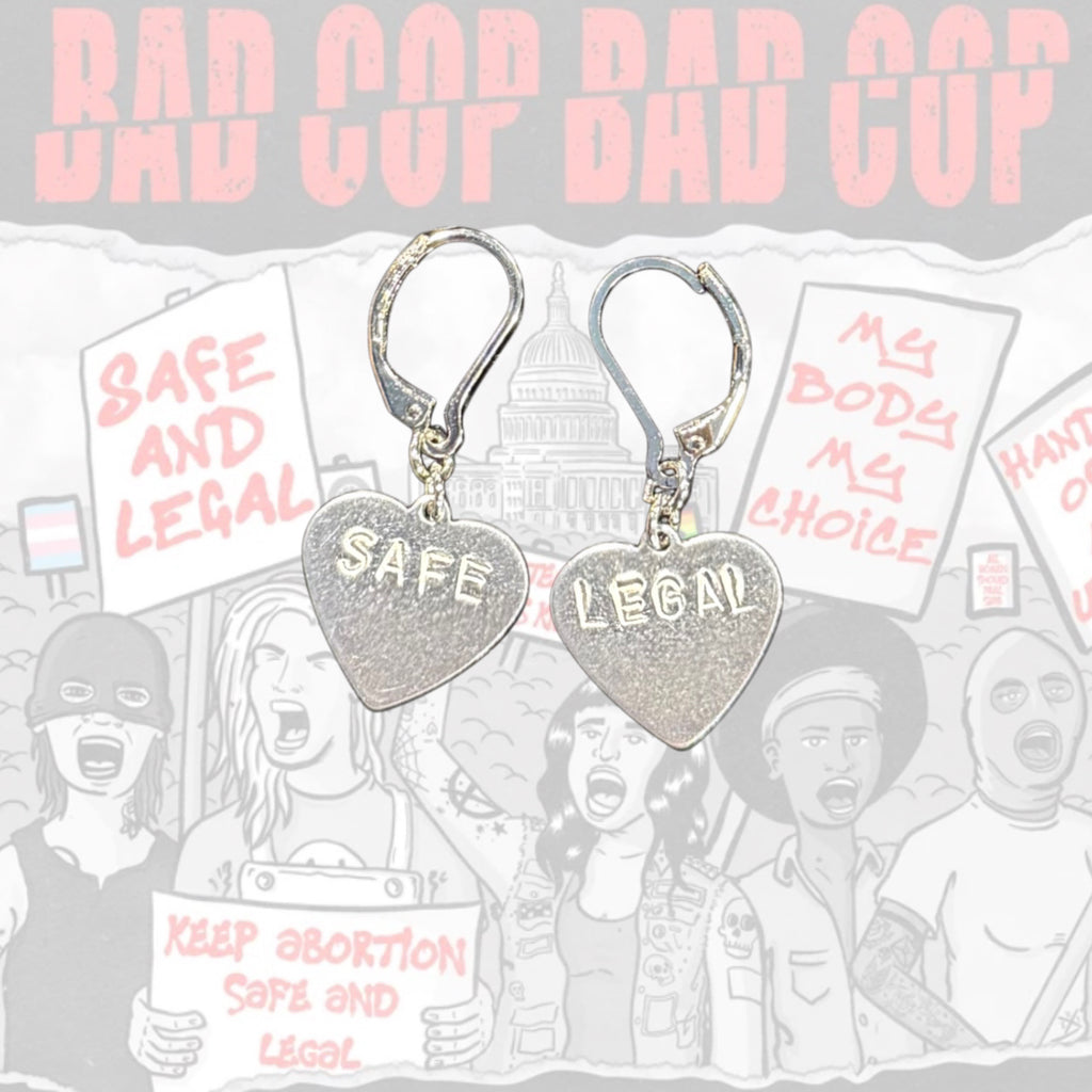 Safe and Legal Heart Earrings