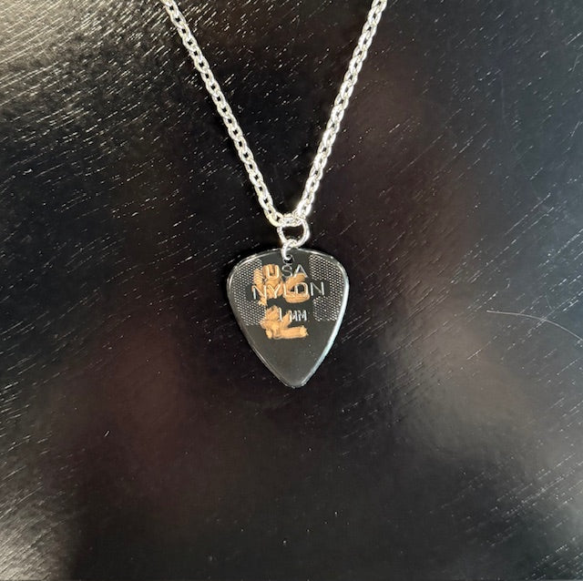 Linh Le Signed Bass Pick Necklace