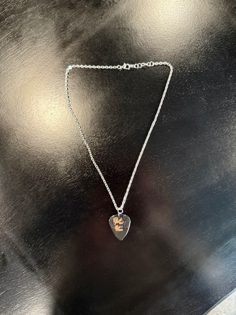Linh Le Signed Bass Pick Necklace