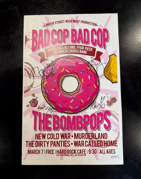 Signed 2015 Las Vegas Hard Rock Cafe Show Poster